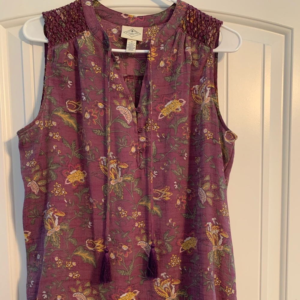 Floral Sleeveless Blouse